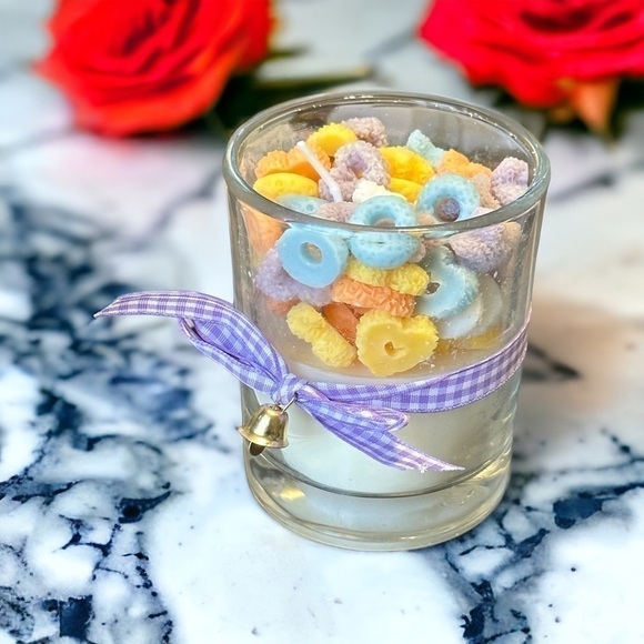 Other - ⚠️SALE Candle // Cute Ribbon Soy Wax Candle Stars, Hearts, Circles SEND OFFERS🥳